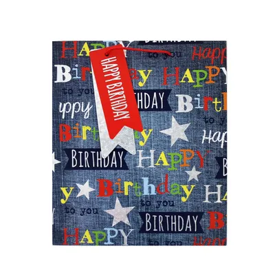 Punga cadou hartie XL BIRTHDAY MODERN