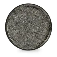 Farfurie neagră/crem din gresie ø 27 cm Gravel – ONA
