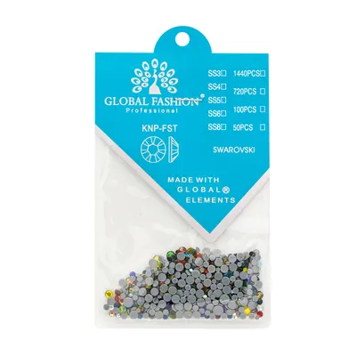 Cristale unghii tip Swarovski, Global Fashion, mix, multicolore Engros