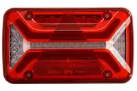 Stop spate stanga MULTILED III (LED, 12 24V, cu intermitent, cu far de ceata, marsarier, cu stop, lumina de parcare, reflector triunghiular, conector: 2x SuperSeal 2PIN AMP 7PIN) potrivit ADR