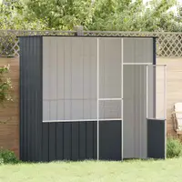 vidaXL Colivie pentru păsări antracit 215x78x200 cm oțel galvanizat