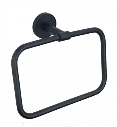 Suport rotund pentru prosoape Inter Ceramic - Lusso, Black Matt