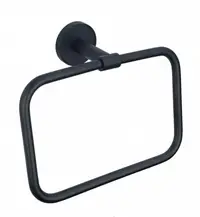 Suport rotund pentru prosoape Inter Ceramic - Lusso, Black Matt