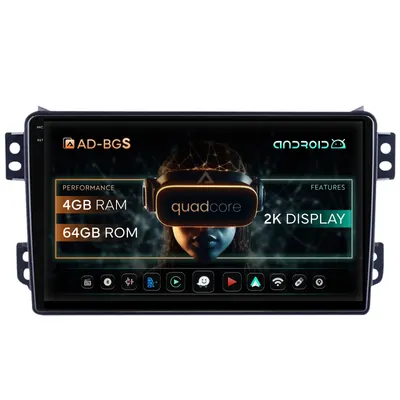 Navigatie 2K Opel Agila Suzuki Splash (2007-2014), Android, S-Quadcore 4GB RAM + 64GB ROM, 9.5 Inch - AD-BGS90042K+AD-BGRKIT388V2
