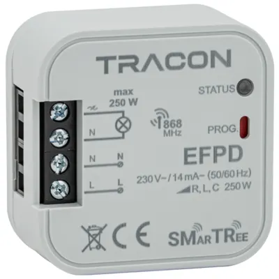 Modul radio pt.regl. fluxului lumin., in doza de ap. 1 canal 230 V, 50 Hz, 250 W, 868.32 MHz