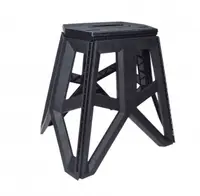 Scaun tip taburet, pliabil, culoare negru