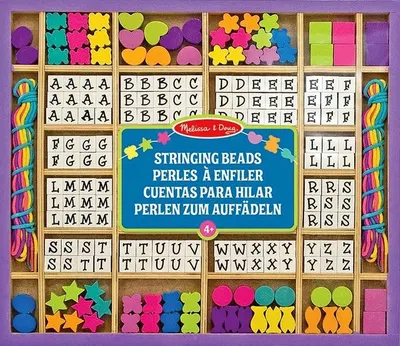 Set creativ, creaza bijuterii Melissa & Doug - Margele din lemn, perlate