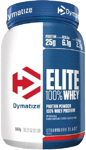 Elite 100% Whey, strawberry blast, 942 g, Dymatize