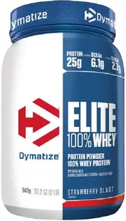 Elite 100% Whey, strawberry blast, 942 g, Dymatize