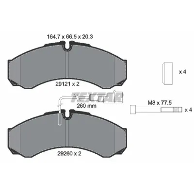 Set placute frana, frana disc TEXTAR 2912113