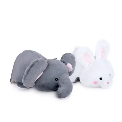 Jucărie din pluș reversibilă – Elefant și iepuraș, 18 cm