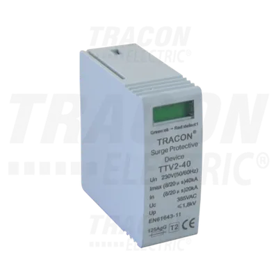 Elem.modular desc. de supratensiune, clasa 2,cu eclator TTV2-40-DC-600-G 600 VDC, 20/40 kA (8/20µs)