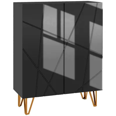 HOMCOM Dulap Îngust pentru Pantofi, Dulap Subțire pentru Depozitarea a 15-20 de Pantofi, 95x72x31.5 cm, Negru | Aosom Romania