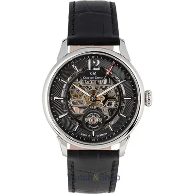 Ceas Carl von Zeyten Carl von Zeyten CVZ0080BKS Schramberg Automatic Mens Watch 43mm 5ATM