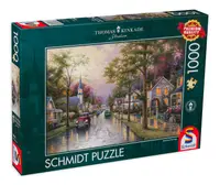 Puzzle Schmidt din 1000 de piese - Dimineata in orasul natal, Thomas Kinkade