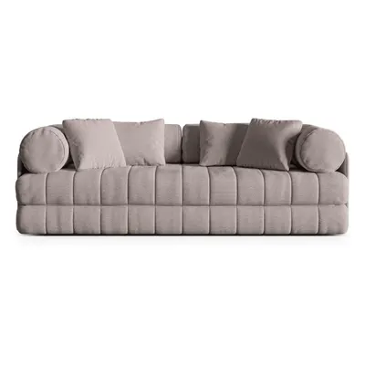 Canapea grej extensibilă cu tapițerie din țesătură bouclé 206 cm Kemi – Cosmopolitan Design