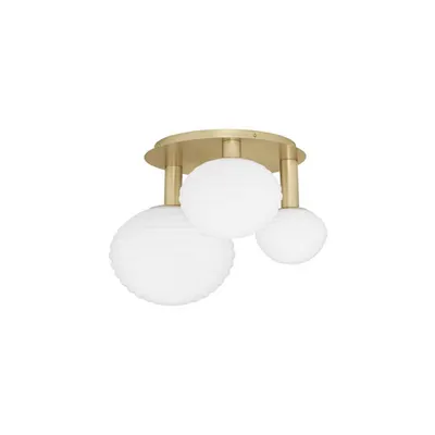 Plafoniera ALLEN Mat Auriu Metal & Milky Alb Structured Sticla LED E14 1x5W LED E27 2x12W 230V IP20 Fara bec