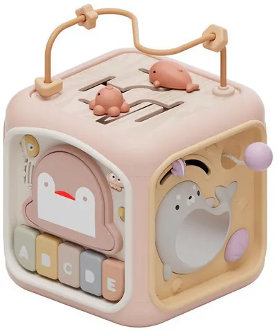 Cub educativ cu activități Raya Toys - Roz