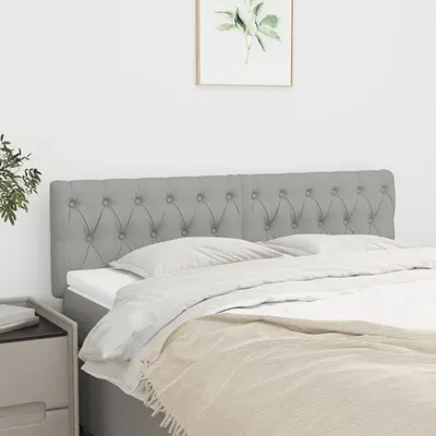 vidaXL Tăblii de pat, gri deschis, 160x7x78/88 cm, textil