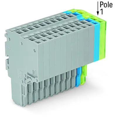 2-conductor female connector; 1.5 mm²; 15-pole; 1,50 mm²; gray, blue, green-yellow