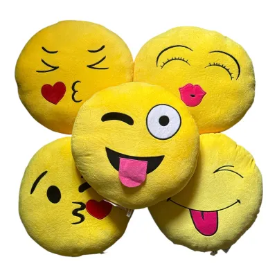 Pernă Emoji pluș catifelat engros,model mix 30cm