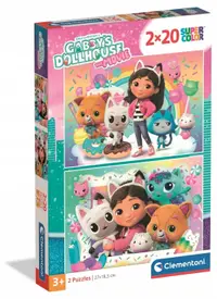 Puzzle pentru copii Clementoni din 2 х 20 piese -Casa de păpuși a lui Gaby