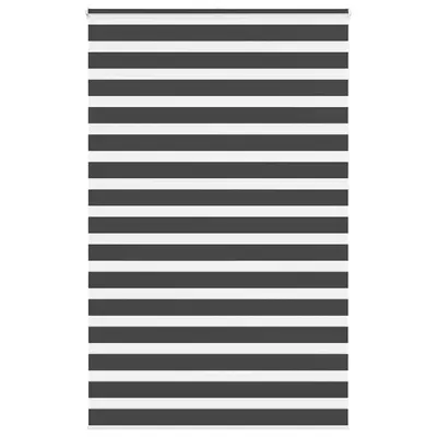vidaXL Jaluzea tip zebra neagră lățime țesătură 145,9 cm poliester
