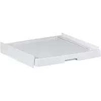 Kit suprapunere uscator si masina de spalat Haier, raft retractabil, adancime reglabila 47-62 cm, Alb