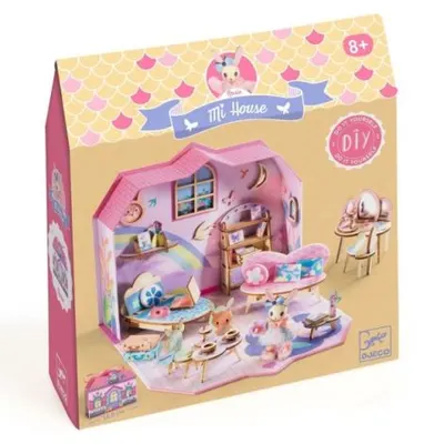 Casuta miniaturala de asamblat si colorat Rosie, Djeco