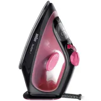 Fier de calcat Braun TexStyle 1 SI1070PU, 2000 W, abur variabil 25g/min, jet de abur 130g/min, rezervor 220 ml, talpa ceramica, sistem antipicurare (Negru/Violet)