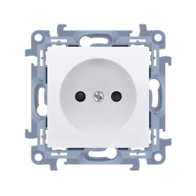 Priza fara impamantare, 16 A, 250V~,alb, borne cu surub