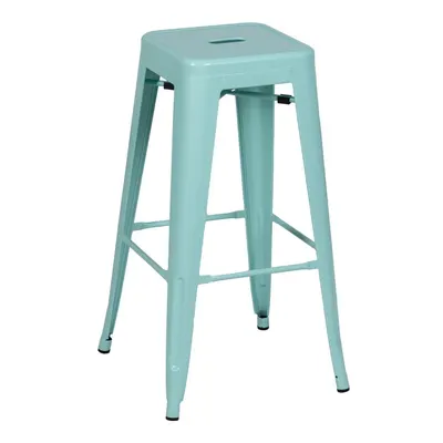 Set de scaune de bar turcoaz 2 buc. din metal (înălțime șezut 76,5 cm) – Ixia