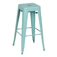 Set de scaune de bar turcoaz 2 buc. din metal (înălțime șezut 76,5 cm) – Ixia