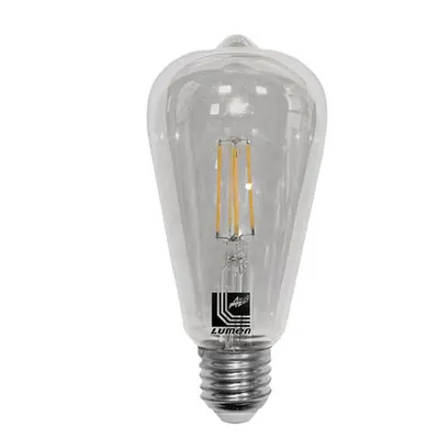 Bec decorativ avocado transparent cu LED COG 6W (≈78w) lumina calda 780lm L 142mm