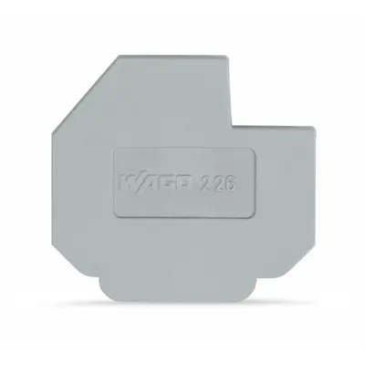 End plate; for 630 V, cut-out dimensions L1; 1.5 mm thick; gray