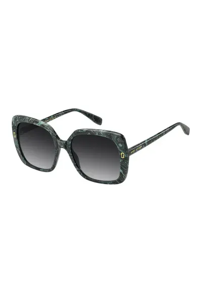 Ochelari de soare patrati cu imprimeu abstract - Verde smarald/Black Onyx