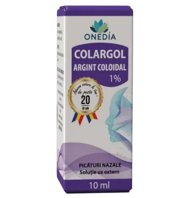 Colargol Argint Coloidal 1% solutie, Renans | 10 ml