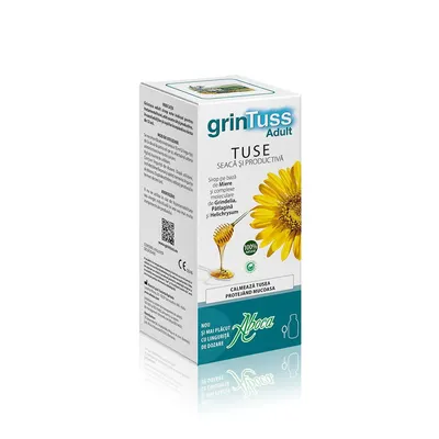 Sirop de tuse din plante pentru adulți GrinTuss, 180 ml, Aboca