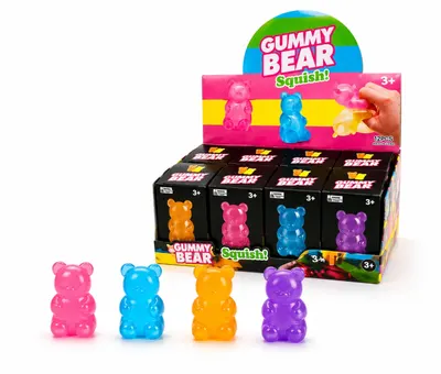 Squishy Ursuleț Gummy Bear Antistres 8cm pentru Copii - Jucărie Moale și Elastică
