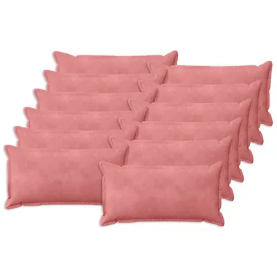 vidaXL Husă pentru pernă 12 pcs HOUTEN Roz 40 x 80 cm Catifea