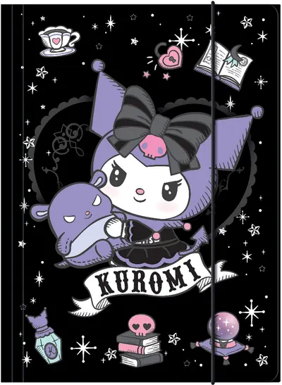 Dosar cu elastic Cool Pack Kuromi - A4, Neon Black