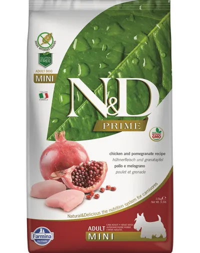 FARMINA N&D Adult Mini Sac hrana uscata caini talie mica, cu pui și rodie 7 kg