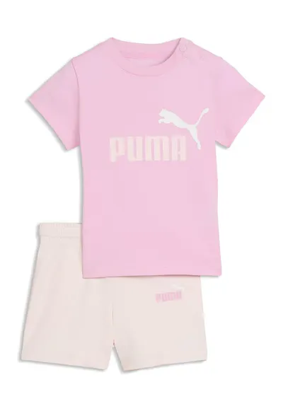 Set de tricou si pantaloni scurti Minicats - Bej/Roz