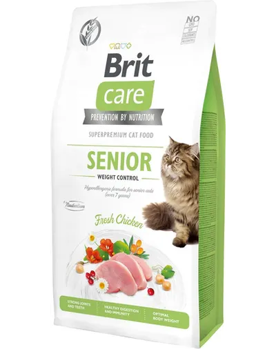 BRIT Care Cat Grain-Free Senior &amp; Weight Control hrana uscata pisici senioare sau sterilizate, cu pui 2 kg