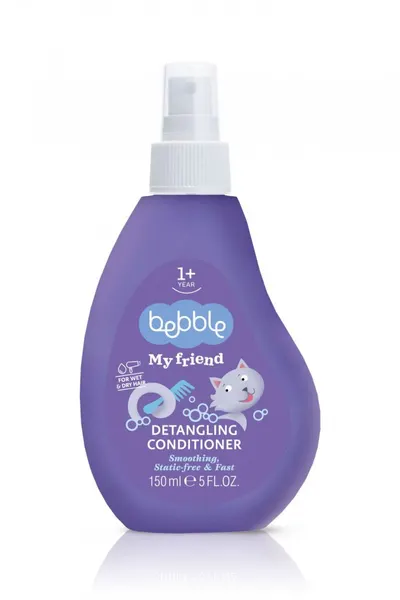 Balsam de descurcare par copii Bebble, tip leave-in, cu glicerina vegetala si panthenol, cantitate 150 ml