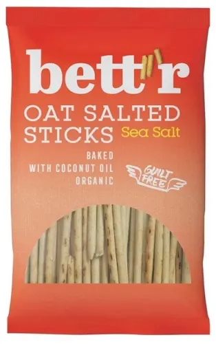 Bett'r Bio biscuiți cu ovăz, sare de mare, 50 g