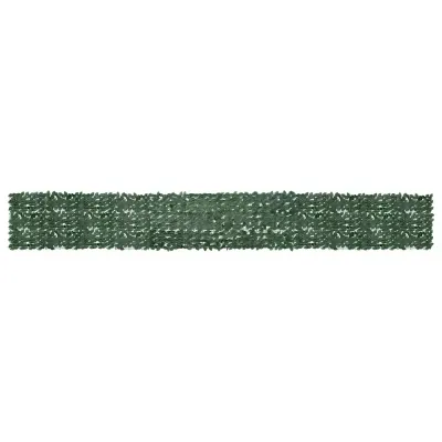 vidaXL Paravan de balcon, frunze verde închis, 600x75 cm