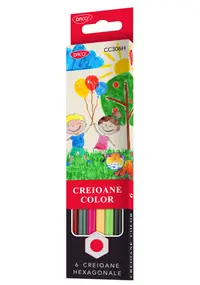 Creioane color, 6culori/set, Daco