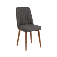 Scaun VINA, nuc + antracit, 47x46x89 cm