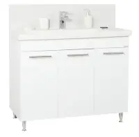 Set Baza front MDF si Lavoar seria 754, 100 cm, alb